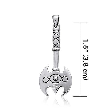 Battle Axe Silver Pendant TP525 - Jewelry